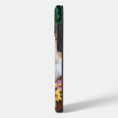 Niedliche Kätzchen in einem Blume-Korb iPhone Hülle (Linke Seite)