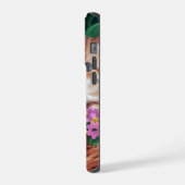 Niedliche Kätzchen in einem Blume-Korb iPhone Hülle (Linke Seite)