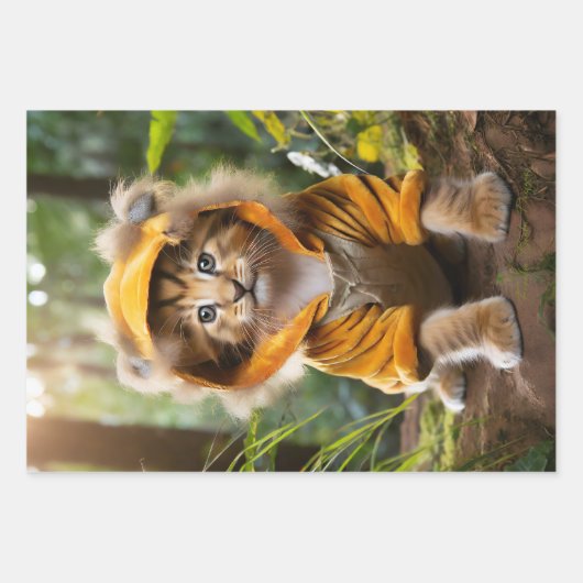 Niedliche Kätzchen in Kostümen POSTERS Geschenkpapier Set (Vorderseite)