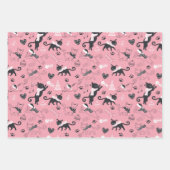 Niedliche Kätzchen Kätzchen farbenfrohe Katze Urla Geschenkpapier Set (Vorderseite 3)