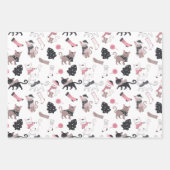 Niedliche Kätzchen Kätzchen farbenfrohe Katze Urla Geschenkpapier Set (Vorderseite 2)