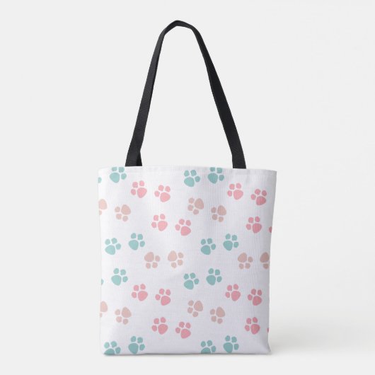 Niedliche Kätzchen Katzen in Pink Cup Monogram Tasche (Rückseite)