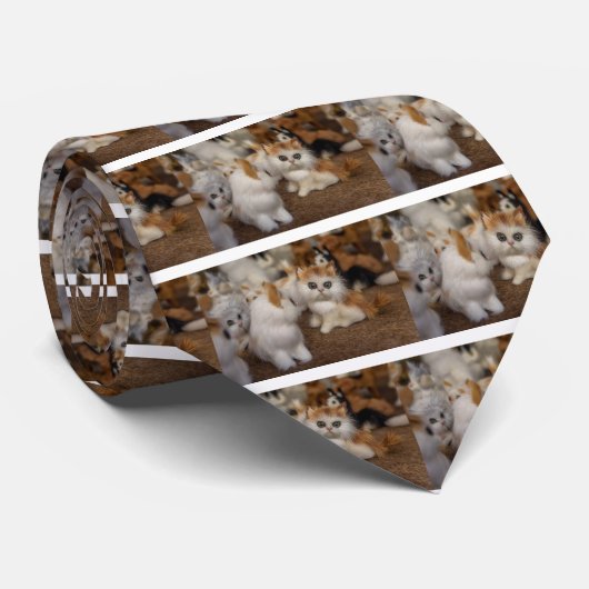 Niedliche Kätzchen Krawatte (Gerollt)