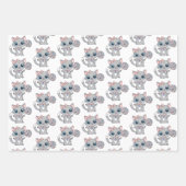 Niedliche Kätzchen mit Blume Geburtstag und Weihna Geschenkpapier Set (Vorderseite)