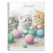 Niedliche Kätzchen mit farbigen Garnbälle für Note Notizblock (Vorderseite)