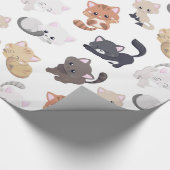 Niedliche Kätzchen Muster Geschenkpapier (Ecke)