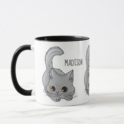 Niedliche Kätzchen-Name-Tassen Tasse (Links)