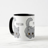 Niedliche Kätzchen-Name-Tassen Tasse (Vorderseite Links)