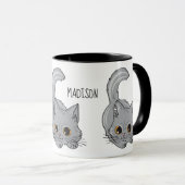 Niedliche Kätzchen-Name-Tassen Tasse (VorderseiteRechts)