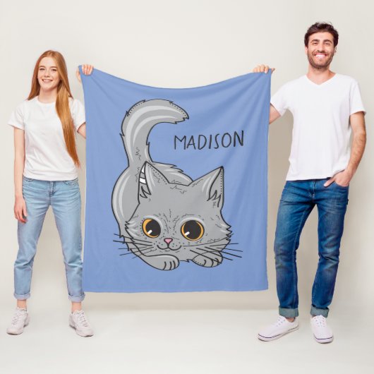 Niedliche Kätzchen-Name- u. -farbFleecedecken Fleecedecke (Beispiel)