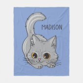 Niedliche Kätzchen-Name- u. -farbFleecedecken Fleecedecke (Vorderseite)