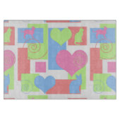 Niedliche Kätzchen, Quadrate, Katzenformen. Schneidebrett (Vorderseite)