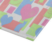 Niedliche Kätzchen, Quadrate, Katzenformen. Schneidebrett (Ecke)