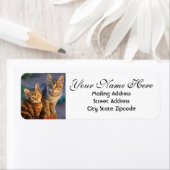 Niedliche Kätzchen Rücksendeadresse (Insitu)