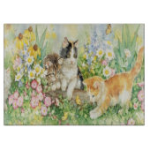 Niedliche Kätzchen-Schneidebrett Schneidebrett (Vorderseite)