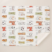 Niedliche Kätzchen Sherpa Blanket Sherpadecke (Vorderseite (Horizontal))
