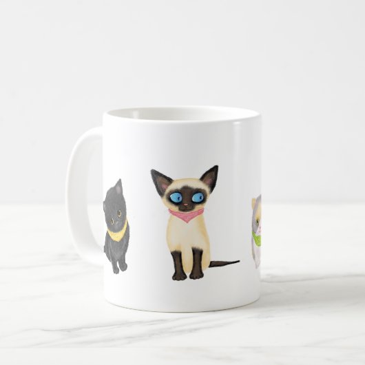 Niedliche Kätzchen Tasse (Vorderseite Links)