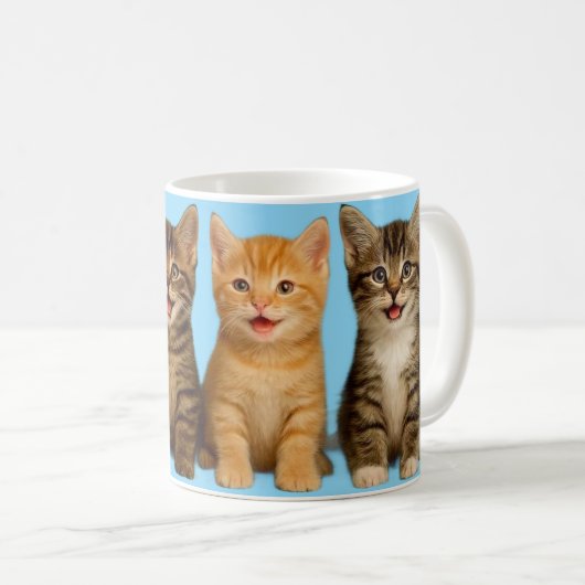 Niedliche Kätzchen-Tasse. Kaffeetasse (VorderseiteRechts)