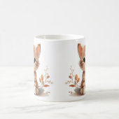 Niedliche Kätzchen und Blume Tasse (Mittel)