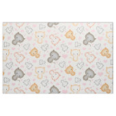 Niedliche Kätzchen- und Herzmuster Stoff (Fat Quarter (45,7 x 55,9 cm))