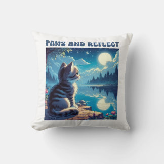 Niedliche Kätzchen und Reflektorkissen Kissen