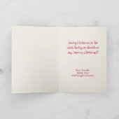 Niedliche Kätzchen Weihnachtsbaum Feiertagskarte (Innenseite)