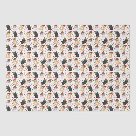 Niedliche Kätzchen Weihnachtspapier Seidenpapier (Vorderseite)