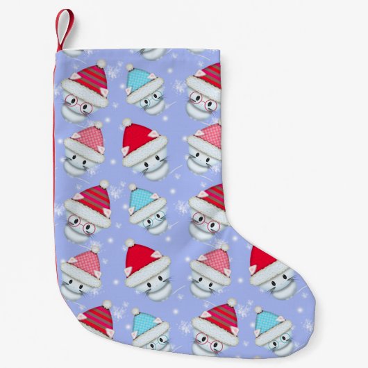 Niedliche Kätzchen zu Weihnachten Kleiner Weihnachtsstrumpf (Vorderseite)