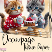 Niedliche Kätzchenherzen Seidenpapier