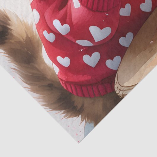 Niedliche Kätzchenherzen Seidenpapier (Detail)