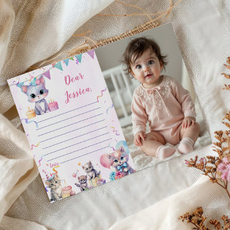 Niedliche Kätzchenzeit Kapselnotizkarte Einladung