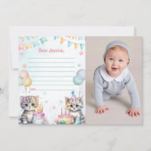 Niedliche Kätzchenzeit Kapselnotizkarte Einladung (Vorderseite)