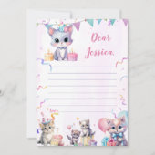 Niedliche Kätzchenzeit Kapselnotizkarte Einladung (Vorderseite)