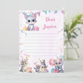 Niedliche Kätzchenzeit Kapselnotizkarte Einladung (Stehend Vorderseite)