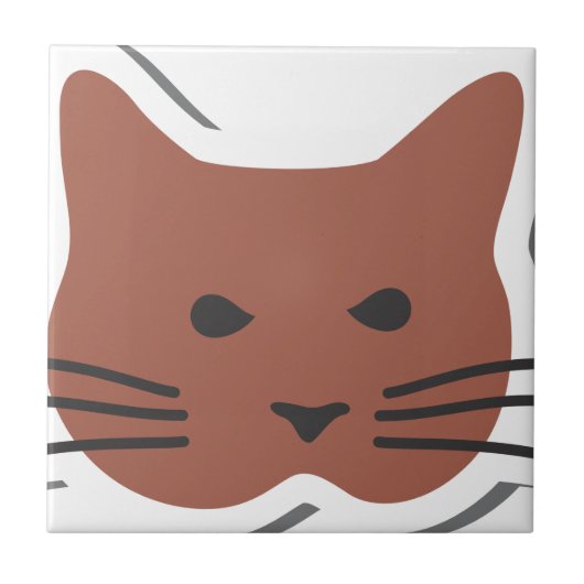 Niedliche Katze 2 Fliese (Vorderseite)
