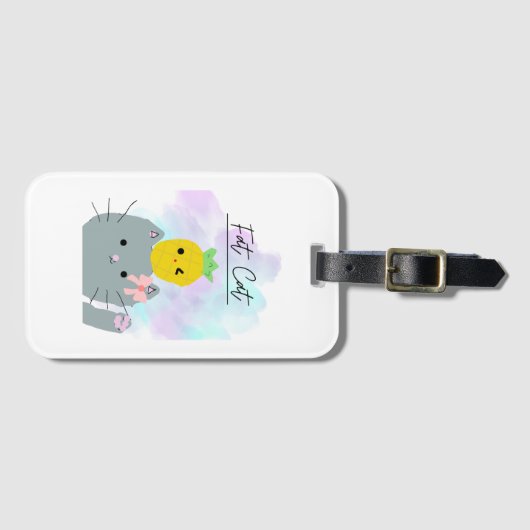 Niedliche Katze 2 Gepäckanhänger (Vorderseite (Horizontal))