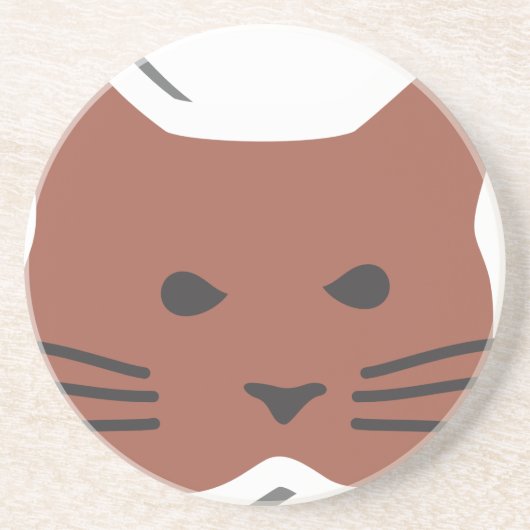 Niedliche Katze 2 Getränkeuntersetzer (Vorne)