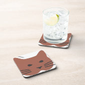Niedliche Katze 2 Getränkeuntersetzer (Rechte Seite)