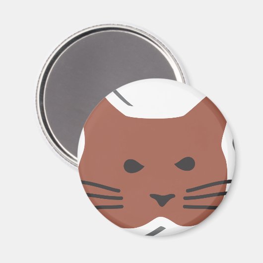 Niedliche Katze 2 Magnet (Vorderseite/Rückseite)