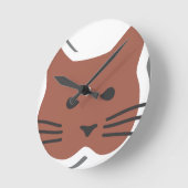 Niedliche Katze 2 Runde Wanduhr (Winkel)