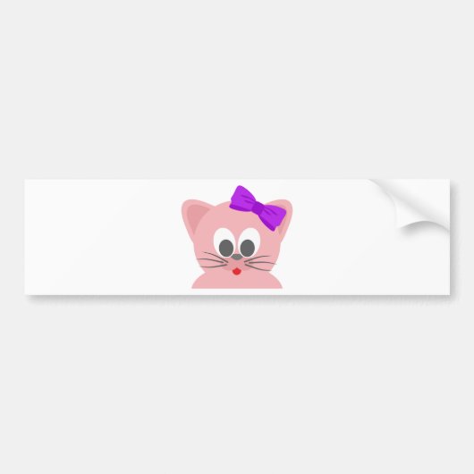 Niedliche Katze 3 Autoaufkleber (Vorne)