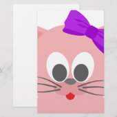Niedliche Katze 3 Briefpapier (Vorne/Hinten)