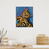 Niedliche Katze 684 Multicolor Kitten Poster (Küche)