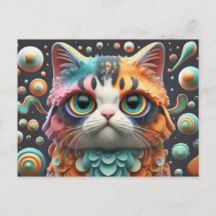Niedliche Katze Art Kitten Funny Animal Cats Feiertagspostkarte