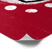 Niedliche Katze auf dem roten Poster Mauer Kunst (Ecke)