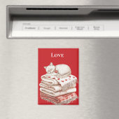 Niedliche Katze auf den Decken Magnet (In Situ (Geschirrspüler))