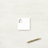 Niedliche Katze auf einem Buchstapel Post-it Klebezettel (Auf Schreibtisch)