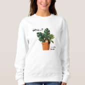 Niedliche Katze auf Planter | Funny Sweatshirt (Vorderseite)