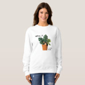 Niedliche Katze auf Planter | Funny Sweatshirt (Vorne ganz)