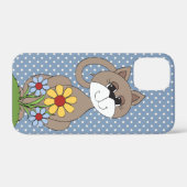 niedliche Katze auf Polka-Punkten Case-Mate iPhone Hülle (Rückseite (Horizontal))